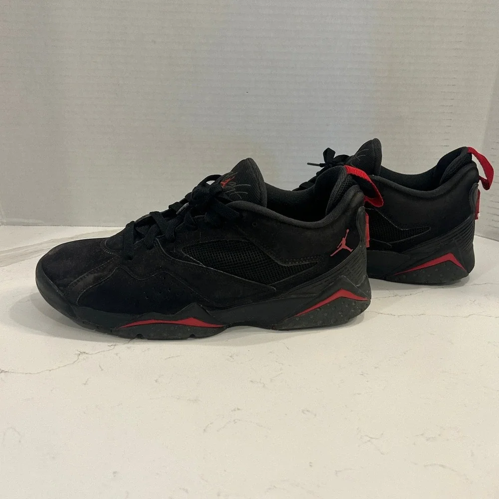 Jordan Flight Origin 4 Basketball Shoes Mens 10.5 Black Red Sneakers HQ3950-006